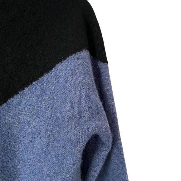 360 Cashmere Asymetric Sweater Black Blue size medium size small - Picture 3 of 7
